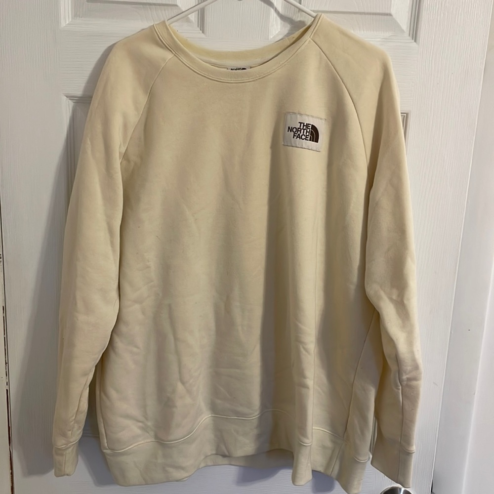 Light yellow North Face Crewneck
